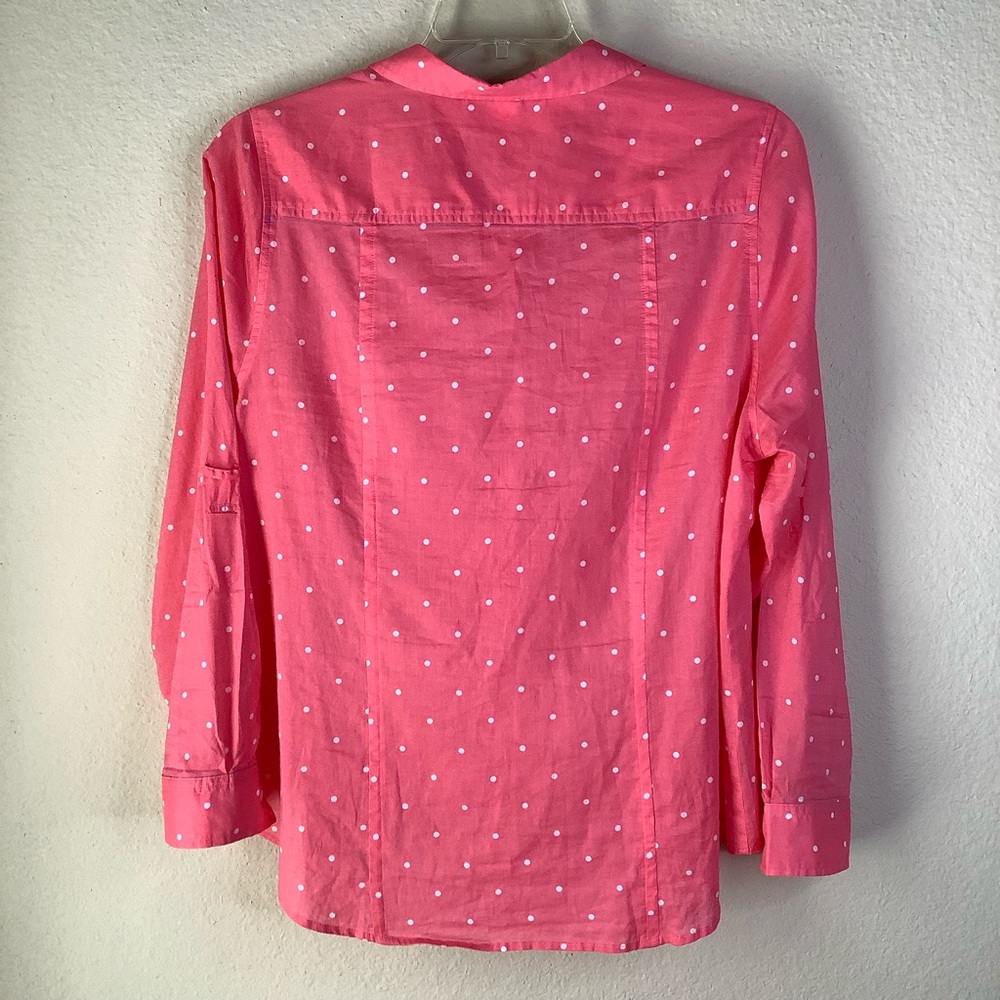 LANE BRYANT LS/ROLL TAB CORAL SHIRT 14/16 - Picture 2 of 5